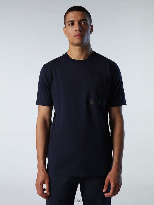 Men North Sails Navy blue ORGANIC JERSEY T-SHIRT X MASERATI Clothing 0028HP713