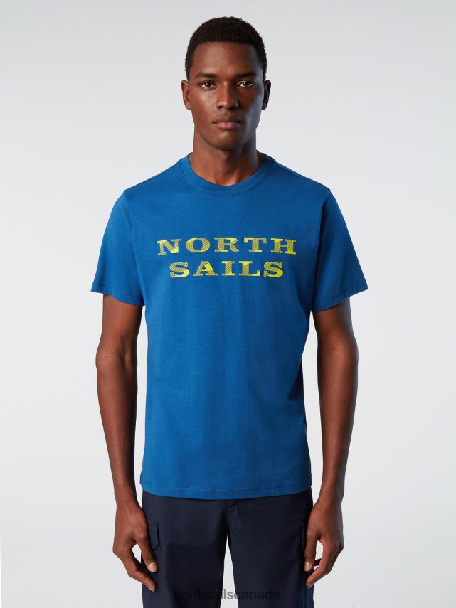 Men North Sails Ocean blue T-SHIRT WITH CHEST PRINT Clothing 0028HP140