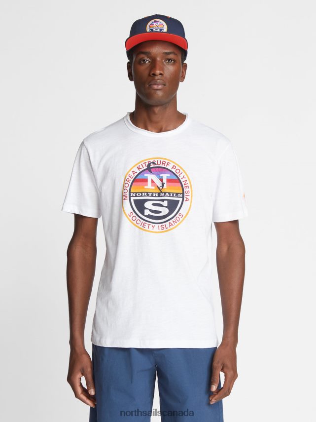 Men North Sails White PRINTED T-SHIRT Clothing 0028HP1121