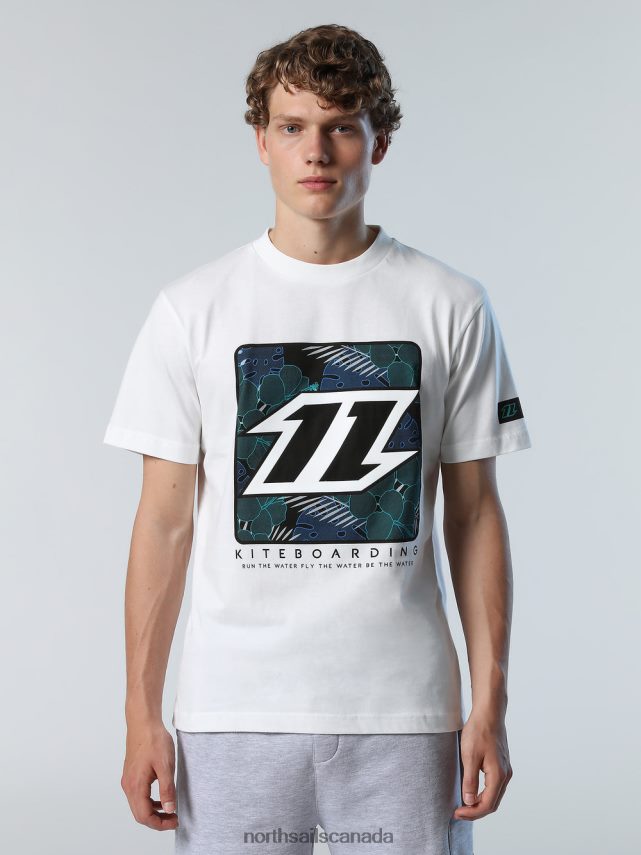 Men North Sails White T-SHIRT COMFORT FIT KITE Clothing 0028HP136