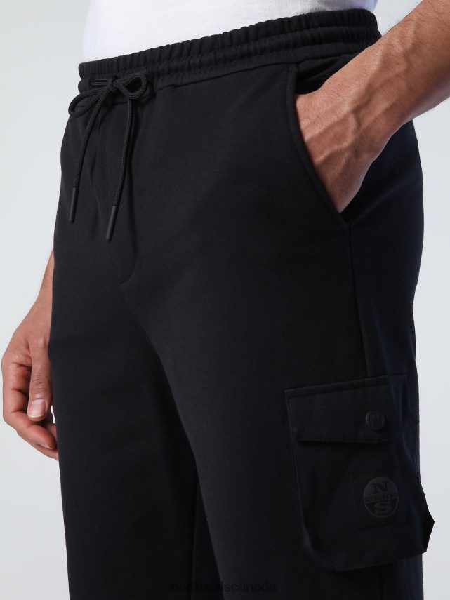 Men North Sails Black FLEECE JOGGERS Clothing 0028HP955