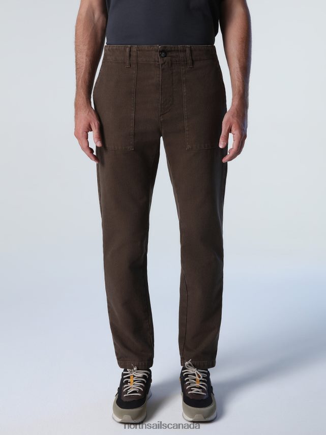 Men North Sails Cocoa RECYCLED COTTON TROUSERS Clothing 0028HP833
