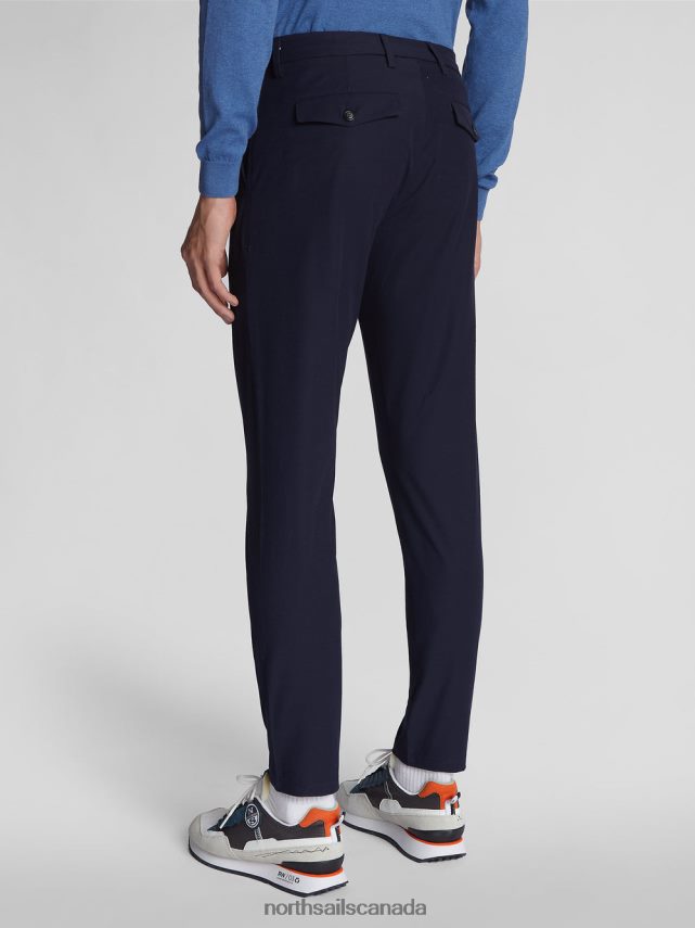 Men North Sails Navy blue ORGANIC COTTON TROUSERS Clothing 0028HP1040