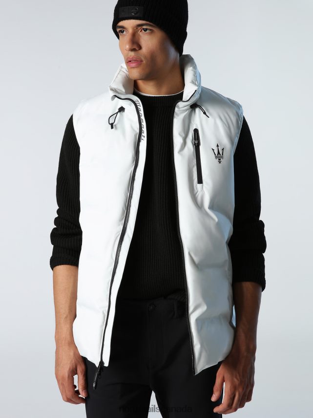 Men North Sails Blanc ATLANTIC VEST X MASERATI Clothing 0028HP716