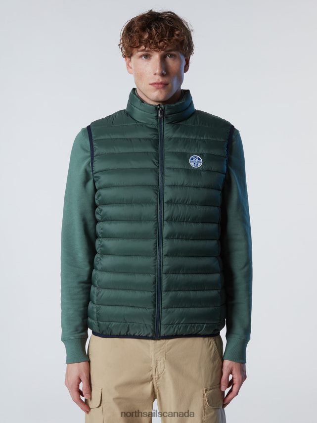 Men North Sails Military green CROZET VEST Clothing 0028HP47