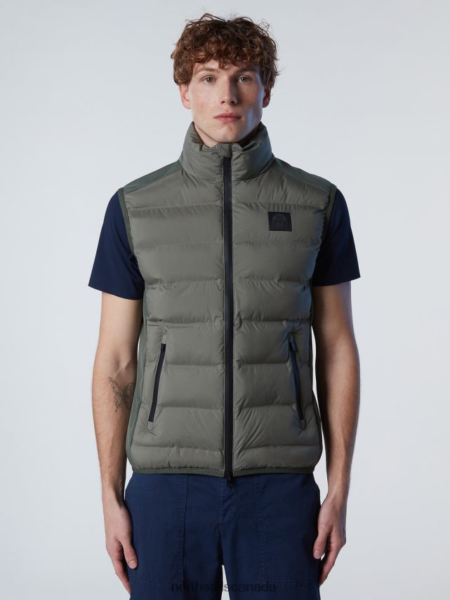 Men North Sails Military green UTILITY VEST Clothing 0028HP25