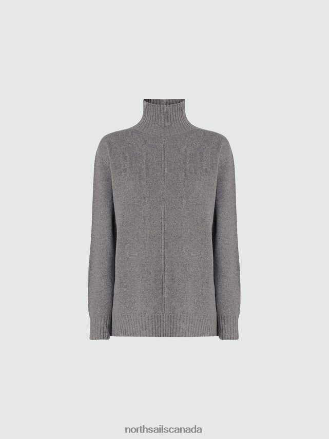 Women North Sails Medium grey melange CASHMERE BLEND JUMPER Clothing 0028HP1371