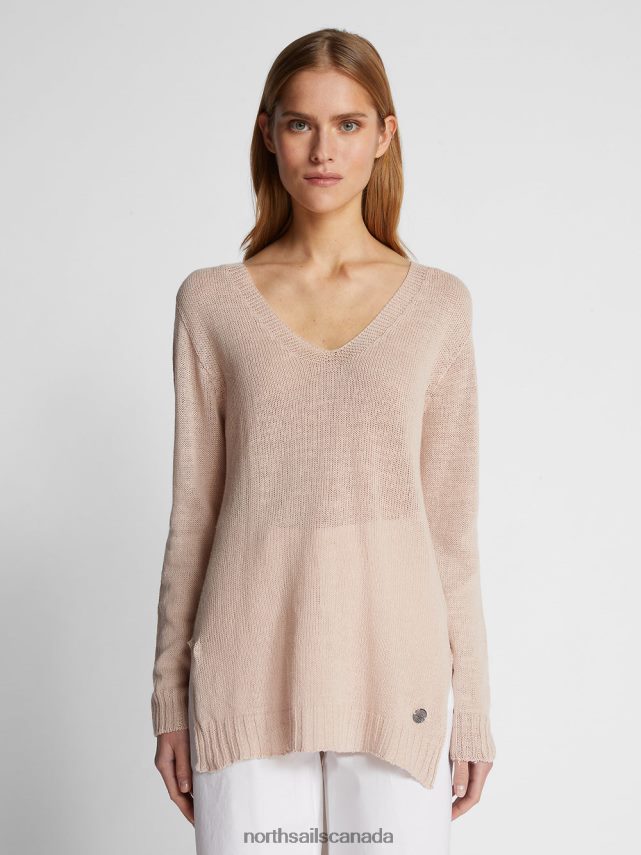 Women North Sails Woodrose V-NECK JUMPER Clothing 0028HP1462