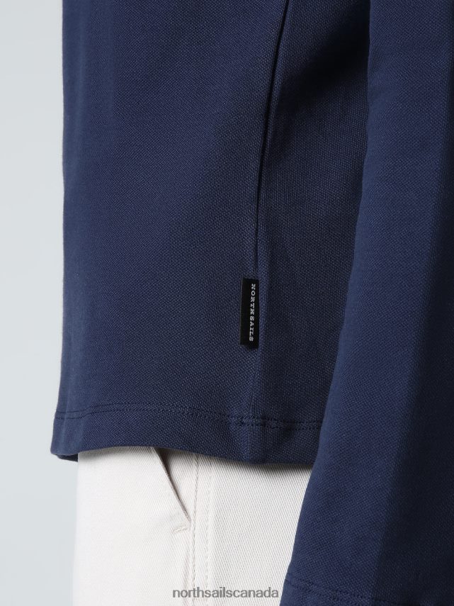 Women North Sails Navy blue LONG-SLEEVED POLO SHIRT Clothing 0028HP1356
