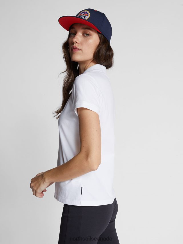Women North Sails White SLIM-FIT POLO SHIRT Clothing 0028HP1538