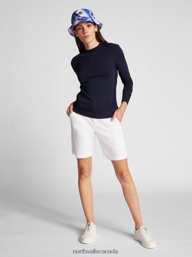 Women North Sails White GABARDINE CHINO SHORTS Clothing 0028HP1450