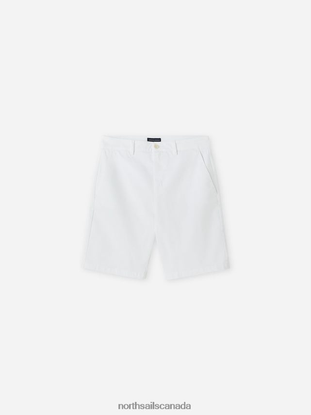 Women North Sails White GABARDINE CHINO SHORTS Clothing 0028HP1450