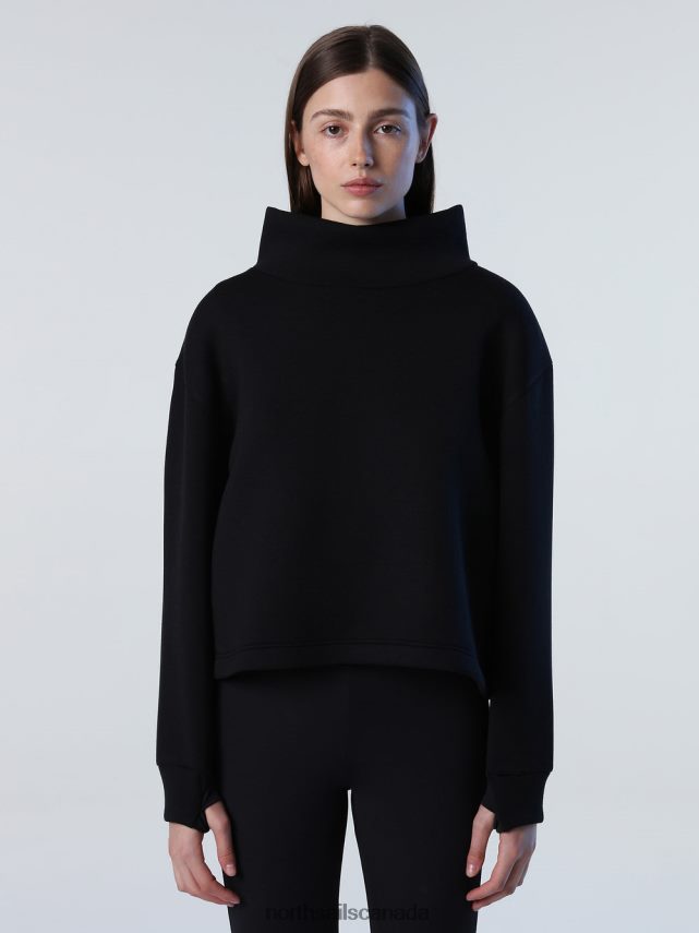 Women North Sails Black SCUBA SWEATSHIRT Clothing 0028HP1389