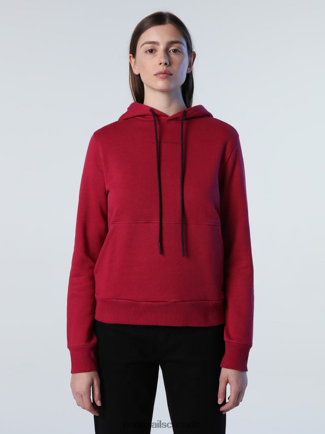 Women North Sails Deep cherry HOODED SWEATSHIRT Clothing 0028HP1391