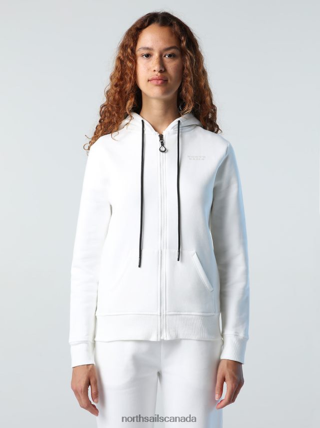 Women North Sails Marshmallow ZIP-UP SWEATSHIRT Clothing 0028HP1429