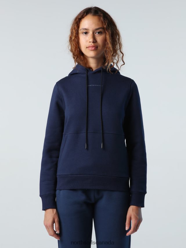 Women North Sails Navy blue HOODED SWEATSHIRT Clothing 0028HP1392