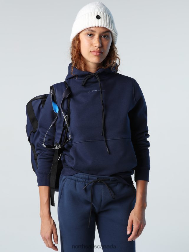 Women North Sails Navy blue HOODED SWEATSHIRT Clothing 0028HP1392
