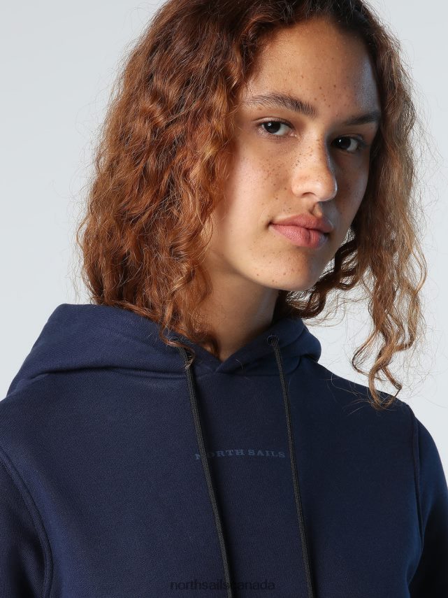 Women North Sails Navy blue HOODED SWEATSHIRT Clothing 0028HP1392