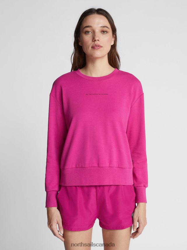Women North Sails Orchid SWEATSHIRT WITH LETTERING Clothing 0028HP1488