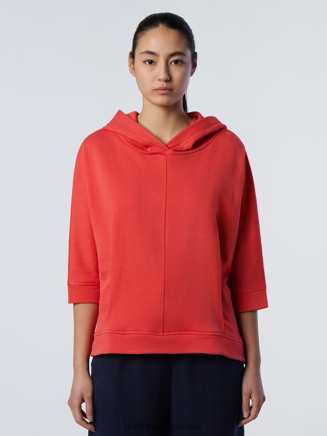 Women North Sails Paprika SHORT-SLEEVED HOODIE Clothing 0028HP591