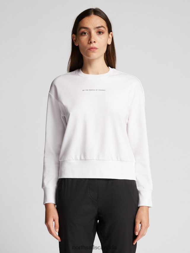 Women North Sails White SWEATSHIRT WITH LETTERING Clothing 0028HP1487
