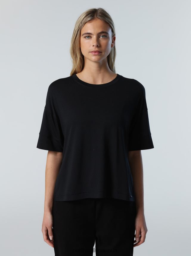 Women North Sails Black DROPPED-SHOULDER TOP Clothing 0028HP594