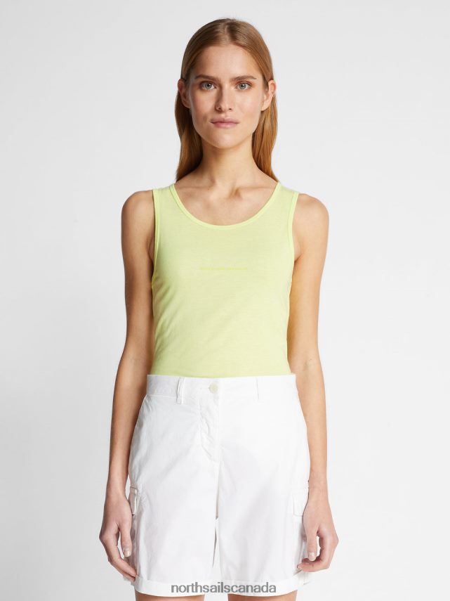 Women North Sails Light sulphur COTTON AND BAMBOO TANK TOP Clothing 0028HP1481