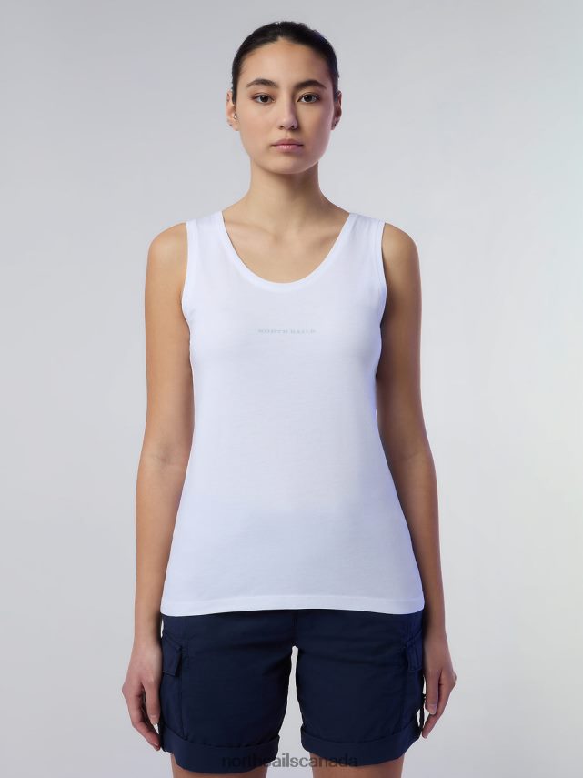 Women North Sails White BAMBOO TANK TOP Clothing 0028HP561