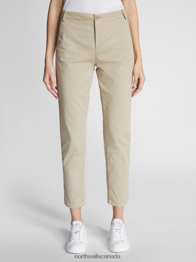 Women North Sails Beige GABARDINE TROUSERS Clothing 0028HP1502
