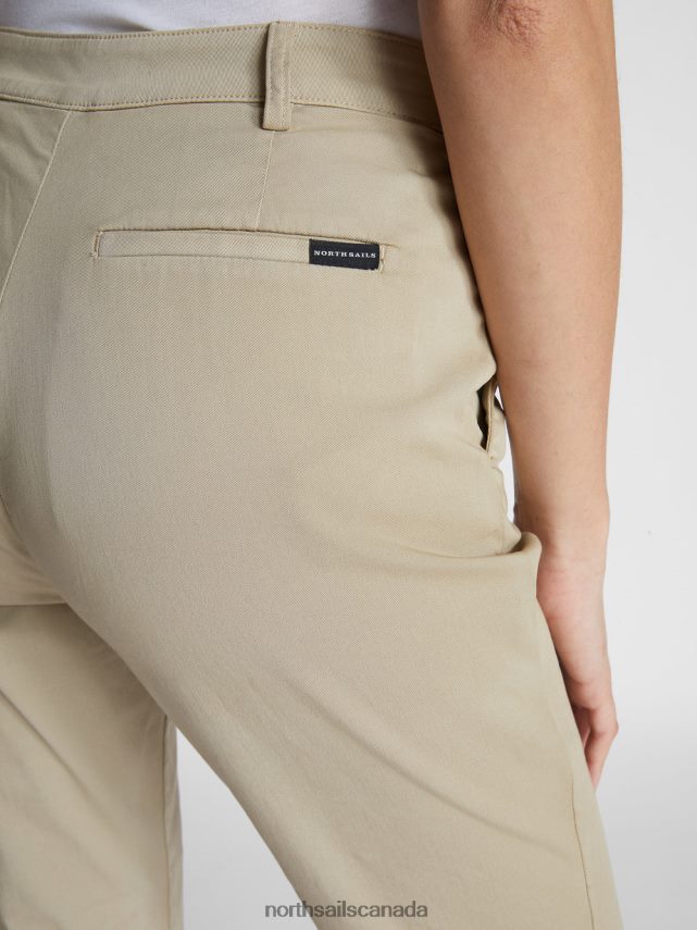 Women North Sails Beige GABARDINE TROUSERS Clothing 0028HP1502