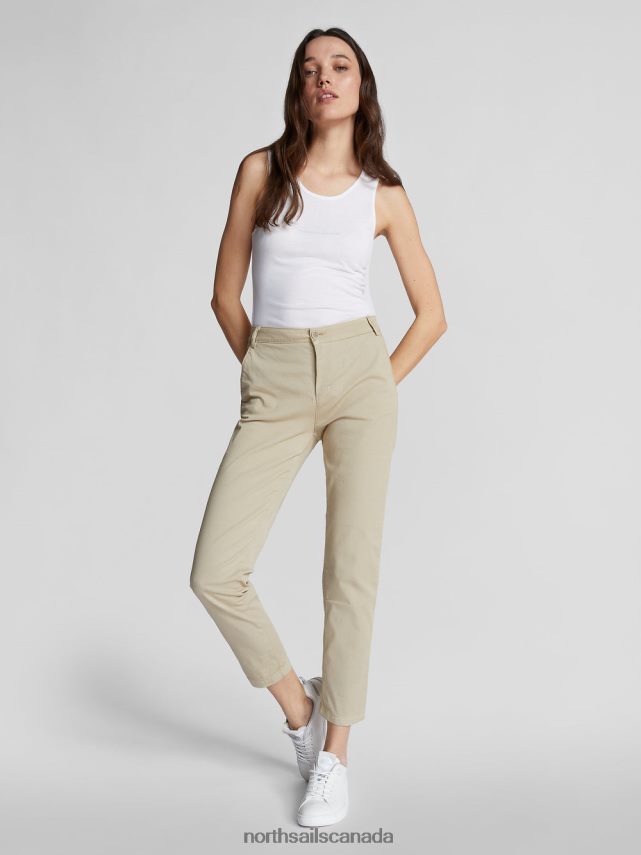 Women North Sails Beige GABARDINE TROUSERS Clothing 0028HP1502