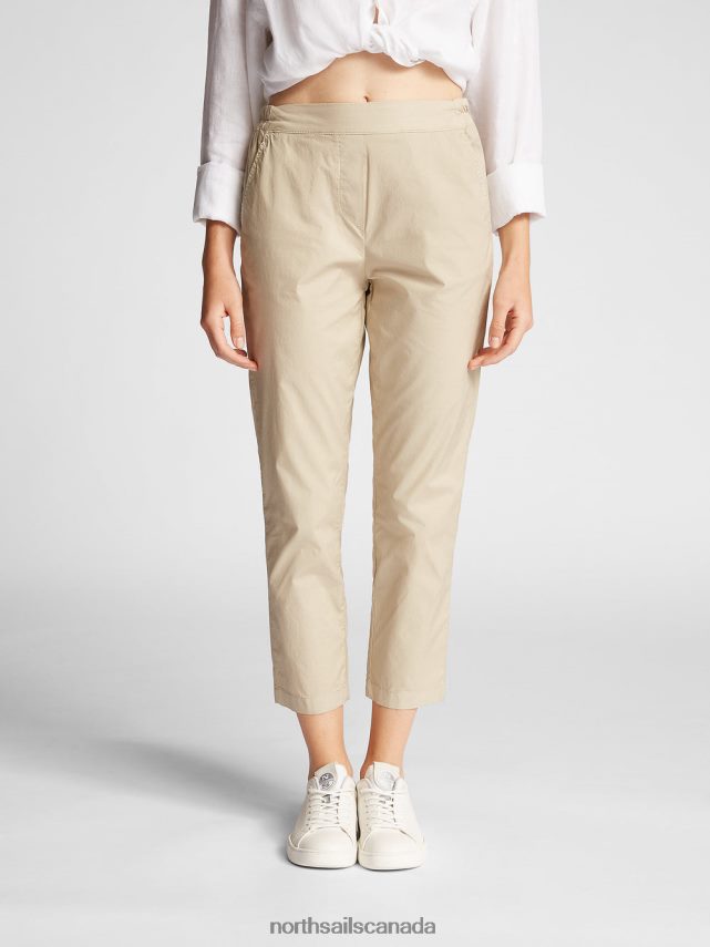 Women North Sails Beige STRAIGHT-LEG TROUSERS Clothing 0028HP1445