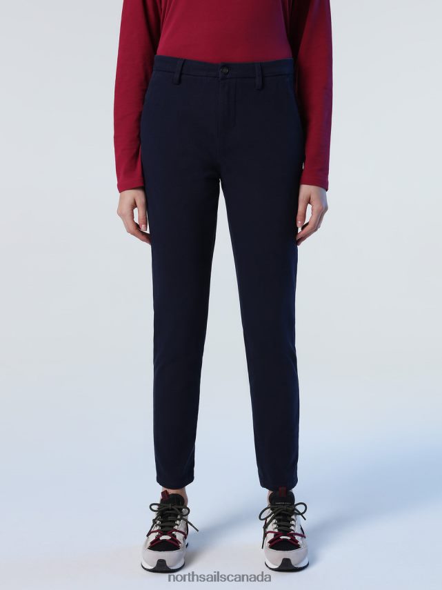 Women North Sails Navy blue SLIM-FIT CHINOS Clothing 0028HP1359