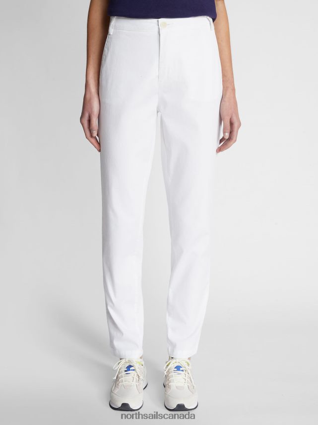 Women North Sails White GABARDINE TROUSERS Clothing 0028HP1501