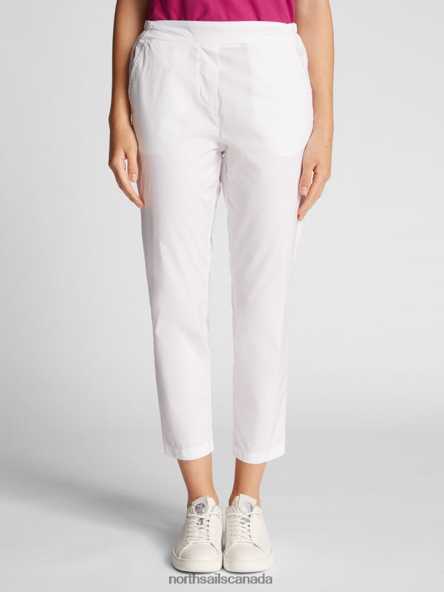 Women North Sails White STRAIGHT-LEG TROUSERS Clothing 0028HP1444
