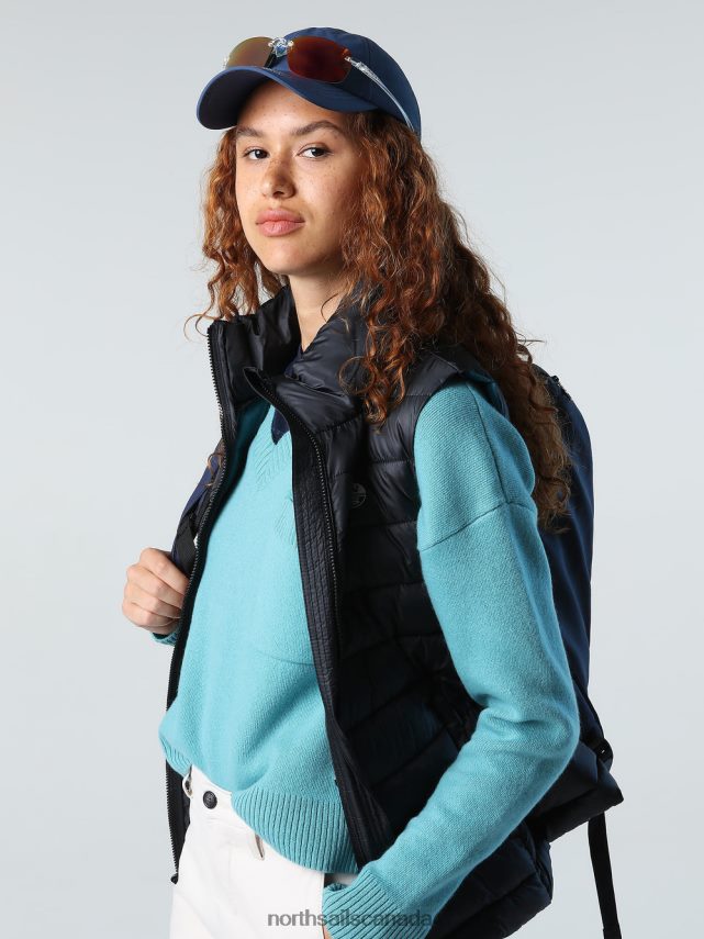 Women North Sails Black FLAM VEST Clothing 0028HP1443