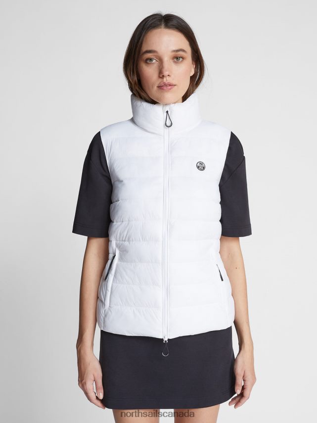 Women North Sails White RHEA GILET Clothing 0028HP1516